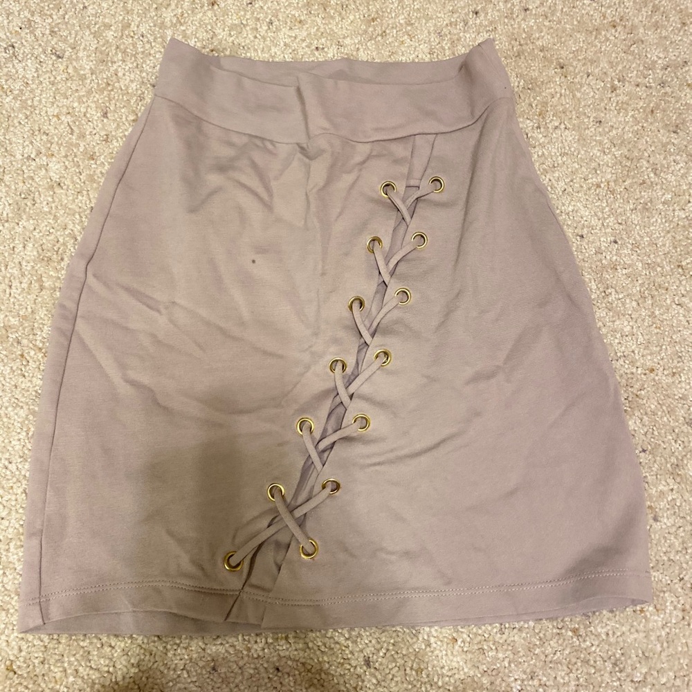 Cotton high waisted pencil skirt